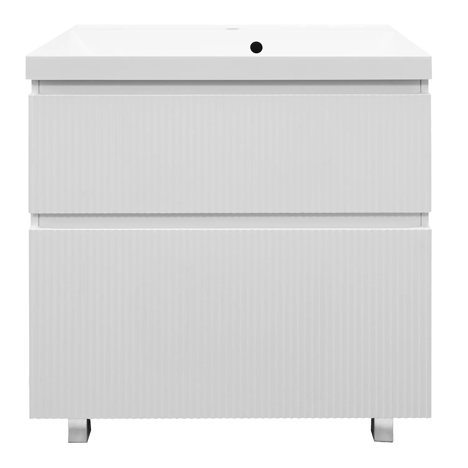 Комплект Azario Тумба Viola 80/2Н напольная БЕЛЫЙ МАТОВЫЙ под раковину Астория 80 (CS00097140) — фото №4
