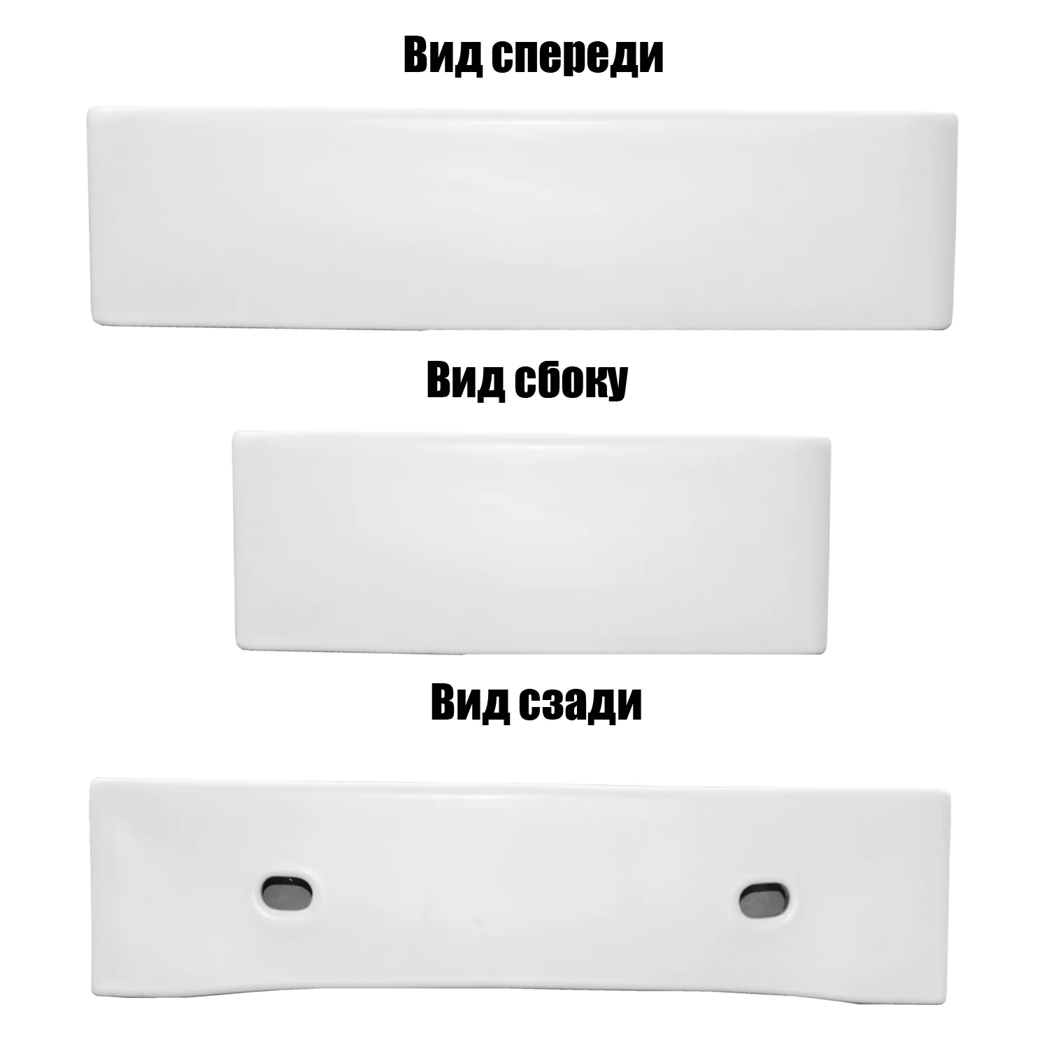 Раковина накладная Azario 500х420х120 прямоугольная, матовый белый (AZ-2173-S-MW) — фото №5