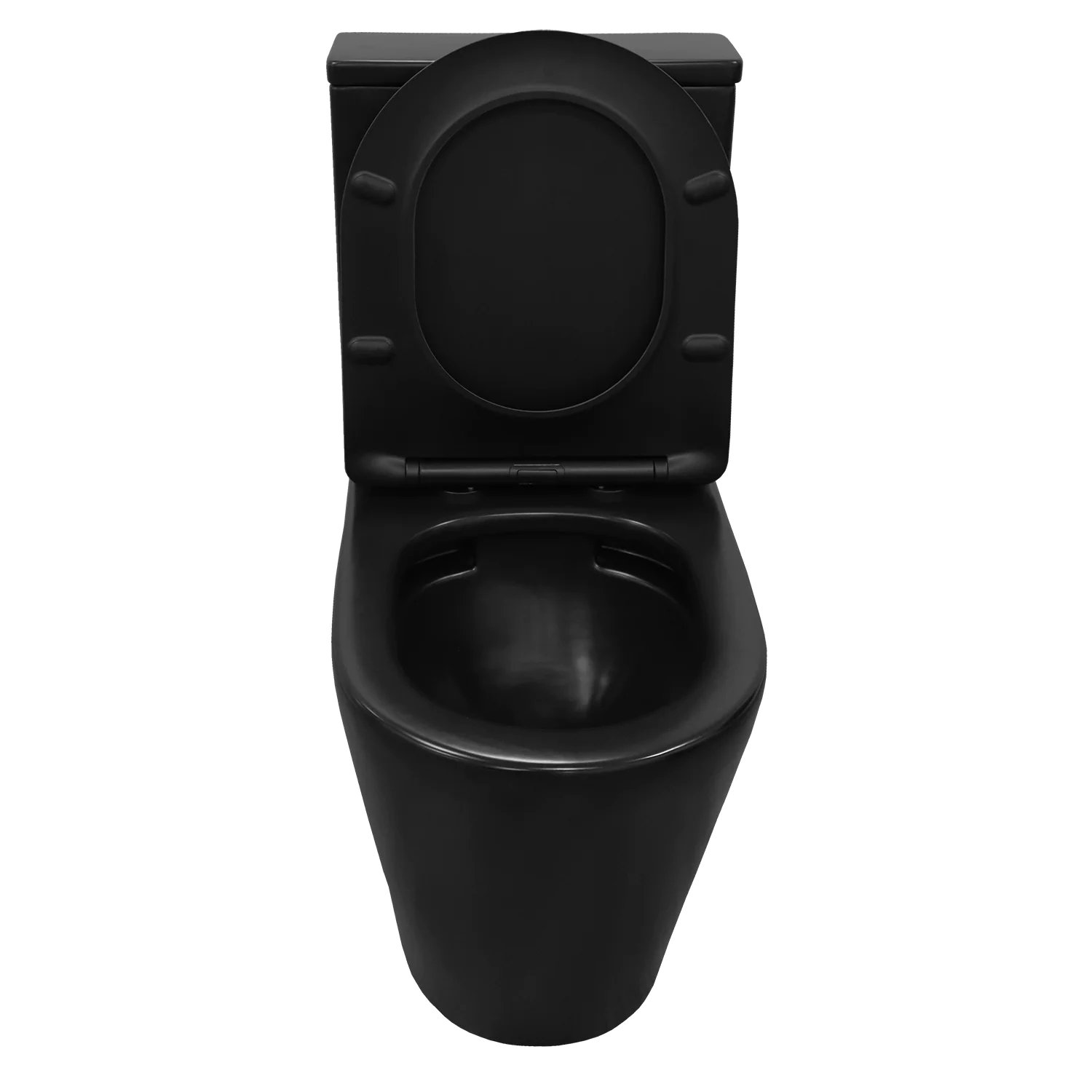 Унитаз-компакт Azario Black Queen 370х605х800 безободковый, с быстросъемным сиденьем микролифт, черный матовый (AZ-8380) — фото №5