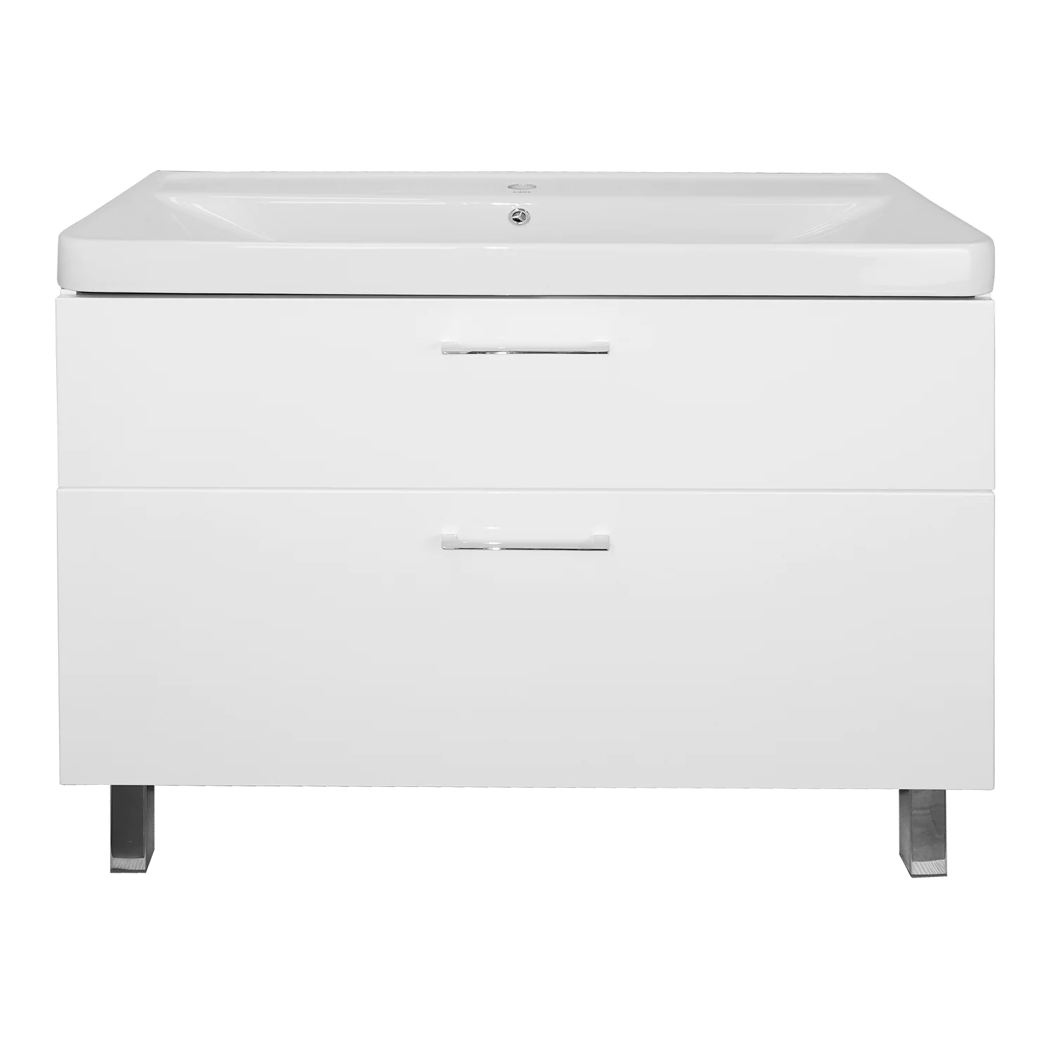 Комплект Тумба Azario Ника 100 Н 1000х475х860 напольная, с раковиной Monte 100, белый (CS00089955) — фото №1