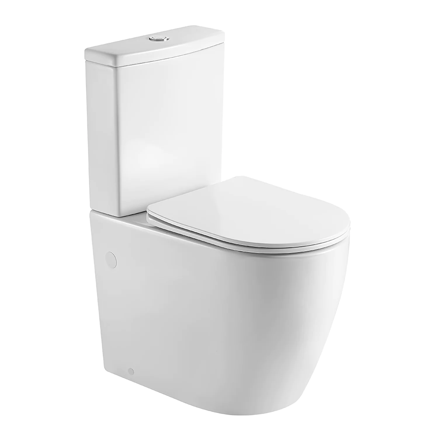 Унитаз напольный Azario LUMA TORNADO FLUSHING безободковый в комплекте с бачком и сиденьем микролифт, дюропласт. 595*360*820 мм (AZ-1253ST) — фото №1