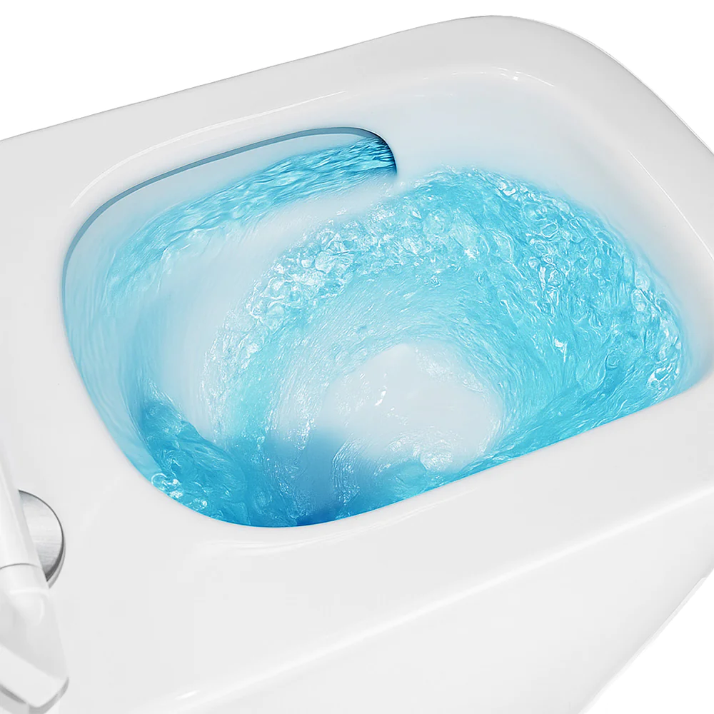 Унитаз подвесной Azario Cascad M 490x345x325 безободковый, система смыва «Скрытое Торнадо», с быстросъемным сиденьем микролифт (AZ-10002) — фото №8