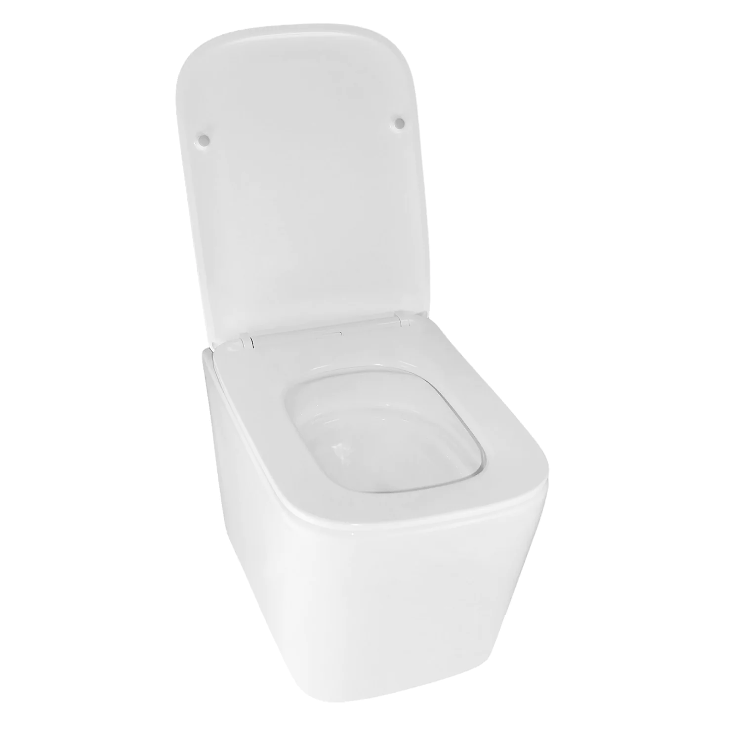 Унитаз подвесной Azario Cascad M 490x345x325 безободковый, система смыва «Скрытое Торнадо», с быстросъемным сиденьем микролифт (AZ-10002) — фото №3
