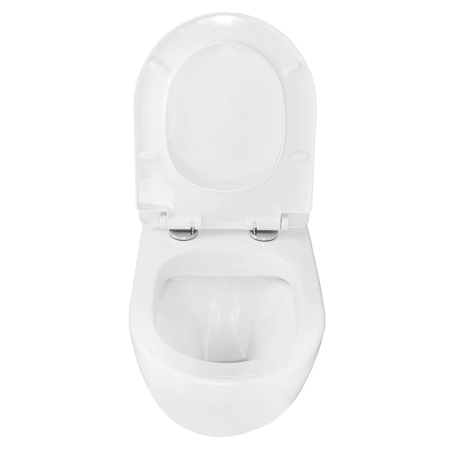 Унитаз подвесной Azario PRO 360х480х3500 безободковый, c быстросъемным сиденьем микролифт полипропилен (CS-1049SB) — фото №5