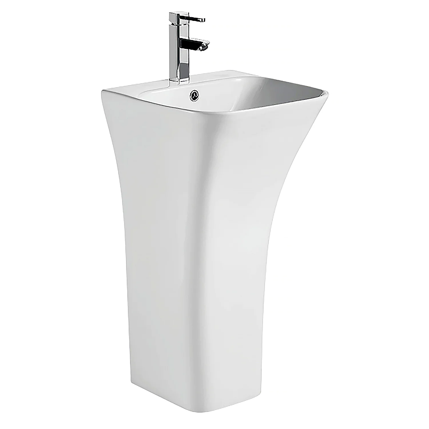 Раковина напольная AZARIO FRETTA SQUARE 450х435х835 отдельностоящая, прямоугольная (AZ-315) — фото №1