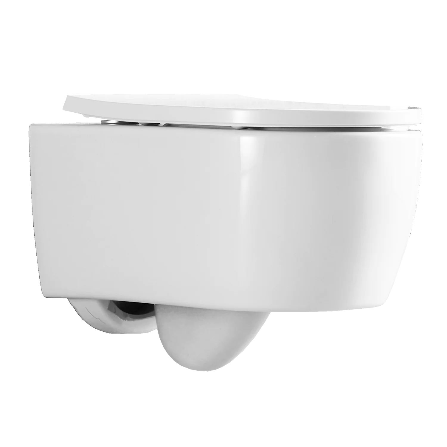 Унитаз подвесной Azario NEMI 530*360*360 безободковый, система слива «Торнадо», с быстросъемным сиденьем микролифт (AZ-1293WH) — фото №3