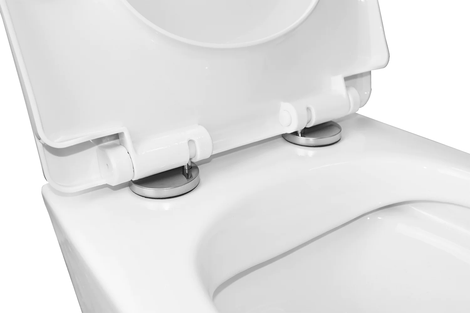 Унитаз подвесной Azario PRO 360х480х3500 безободковый, c быстросъемным сиденьем микролифт полипропилен (CS-1049SB) — фото №7