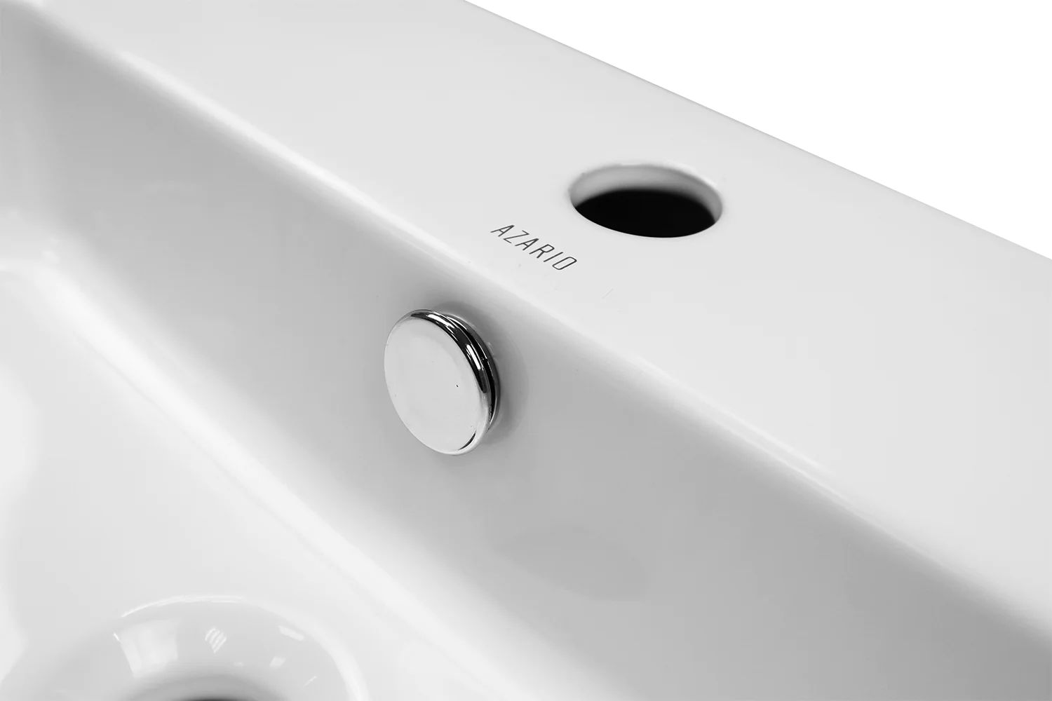 Раковина накладная Azario 485х410х125 прямоугольная, белый глянец (AZ-2258) — фото №5