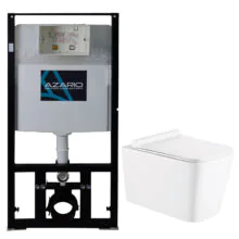 Сет AZARIO Инсталляция 3/6л + подвесной унитаз Azario Mona 530x360x365 с быстросъемным сиденьем «Микролифт» (AZ-8010-1000+AZ-0057)