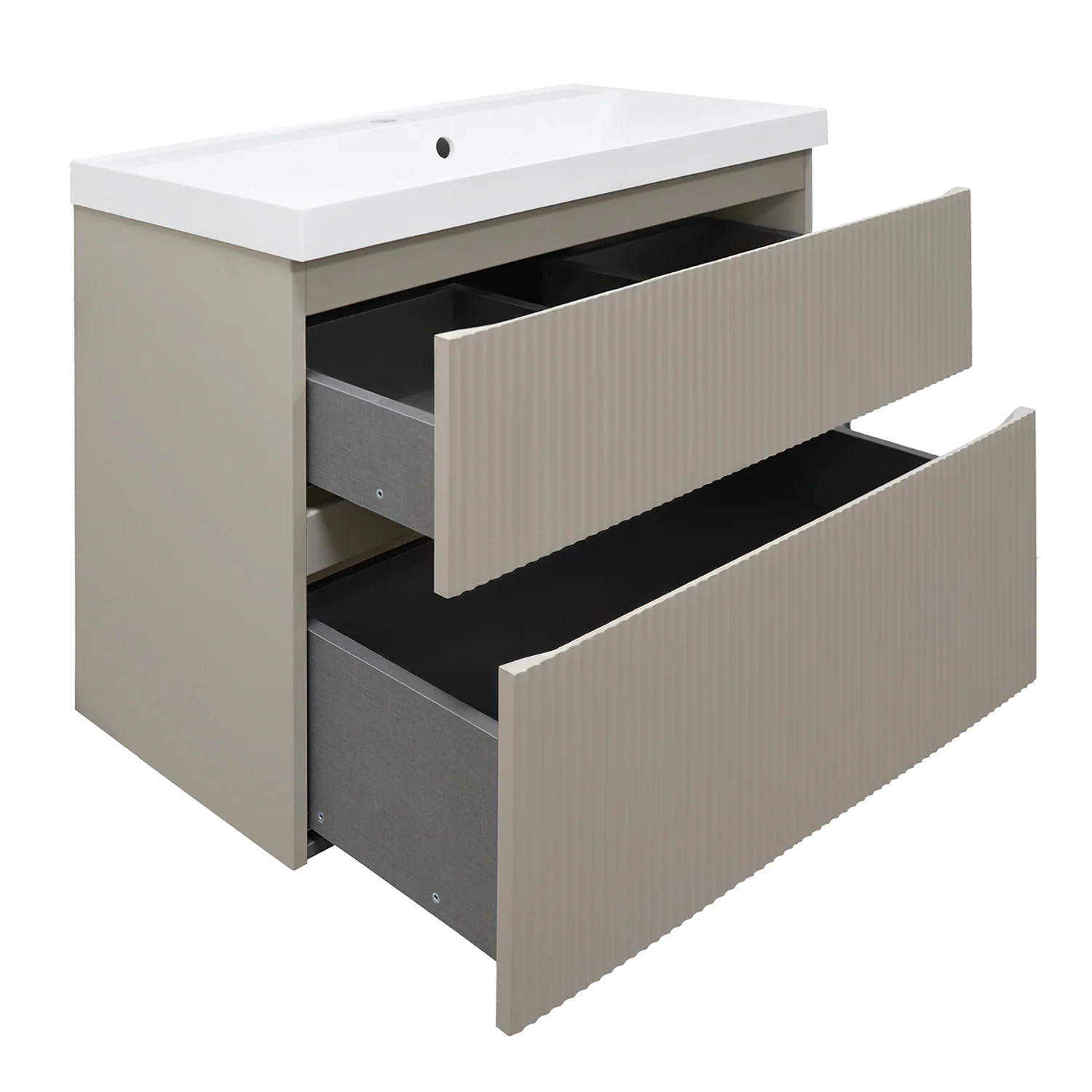 Комплект Azario Тумба Viola 80/2 подвесная БЕЖЕВЫЙ под раковину Астория 80 (CS00097144) — фото №2