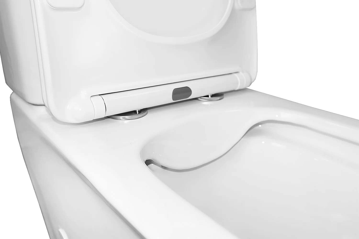 Унитаз-компакт Azario VELISE 355х625×810 напольный, безободковый в комплекте с быстросъемным сиденьем микролифт (AZ-1222A) — фото №5