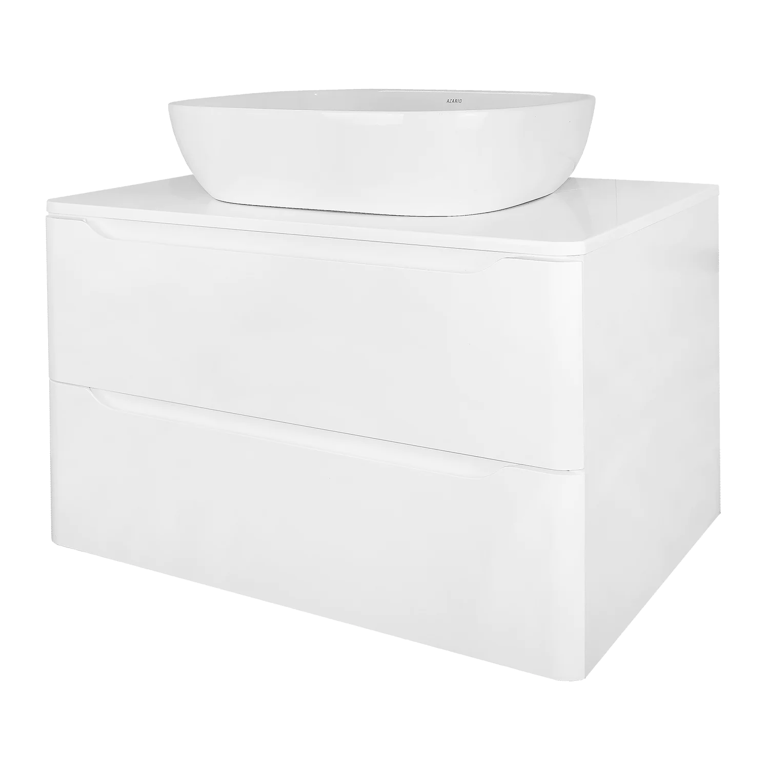 Тумба Azario LOTOS 70/2 700х460х500 подвесная, без раковины, белый гланцевый (CS00084143) — фото №6