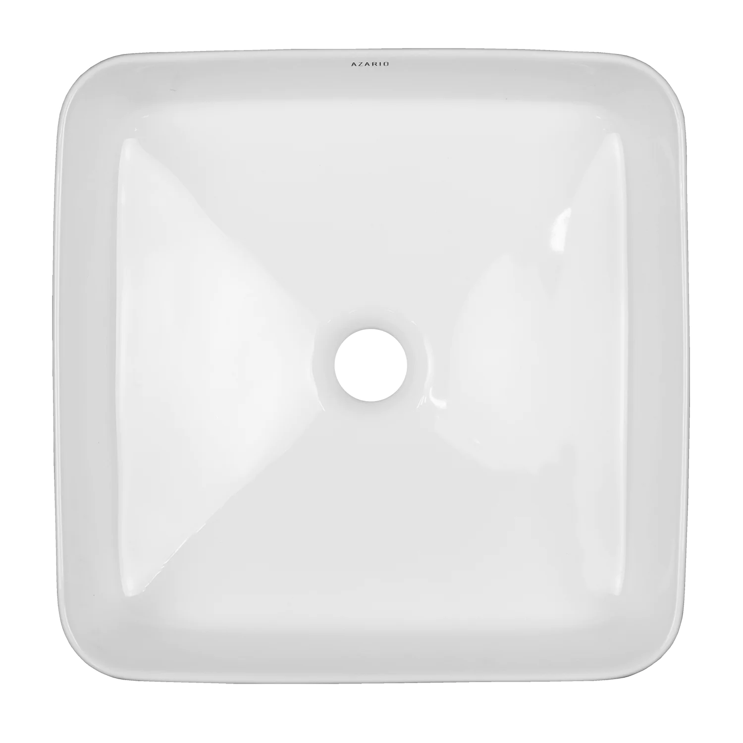 Раковина-чаша Azario 375x375x135 накладная, квадратная, белый глянец (AZ-2283) — фото №2