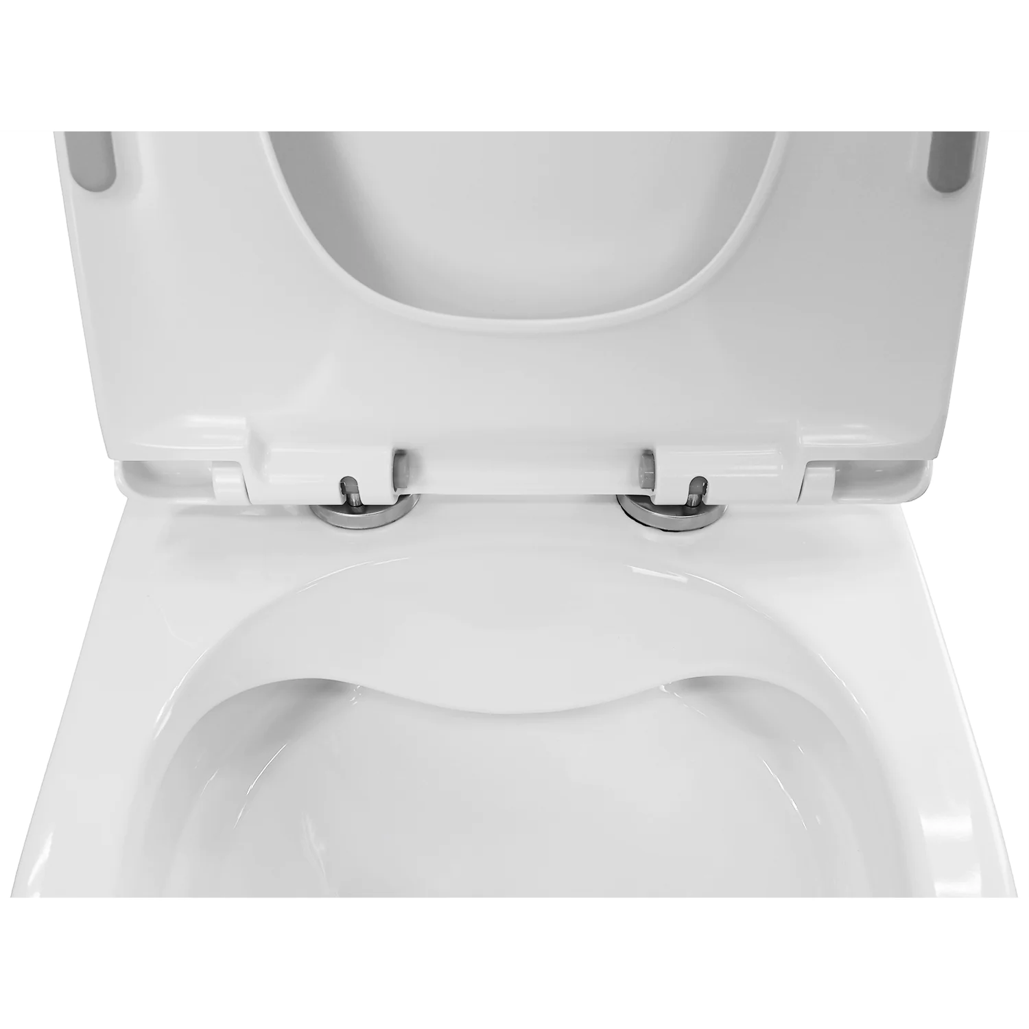 Унитаз-моноблок Azario ANSA 385х695×775 безободковый, в комплекте с сиденьем дюропласт микролифт, белый (AZ-2301) — фото №11