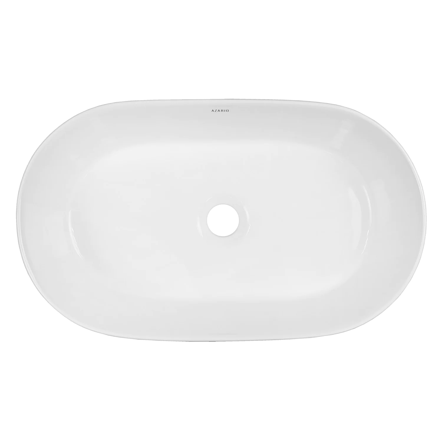 Раковина-чаша Azario530x315x135 накладная, овальная, белый глянец (AZ-1156) — фото №2