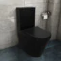 Унитаз-компакт Azario Black Queen 370х605х800 безободковый, с быстросъемным сиденьем микролифт, черный матовый (AZ-8380) — фото №15