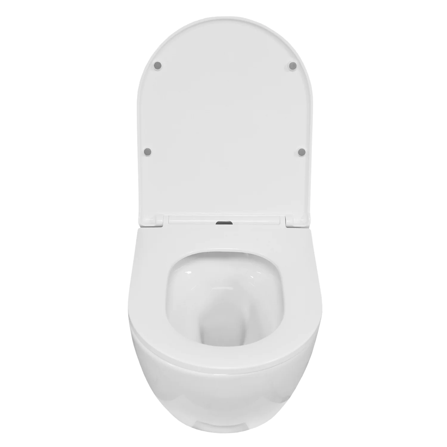 Унитаз подвесной Azario Blanco торнадо, с сиденьем микролифт, дюропласт 490*360*360 (AZ-9003WT) — фото №4