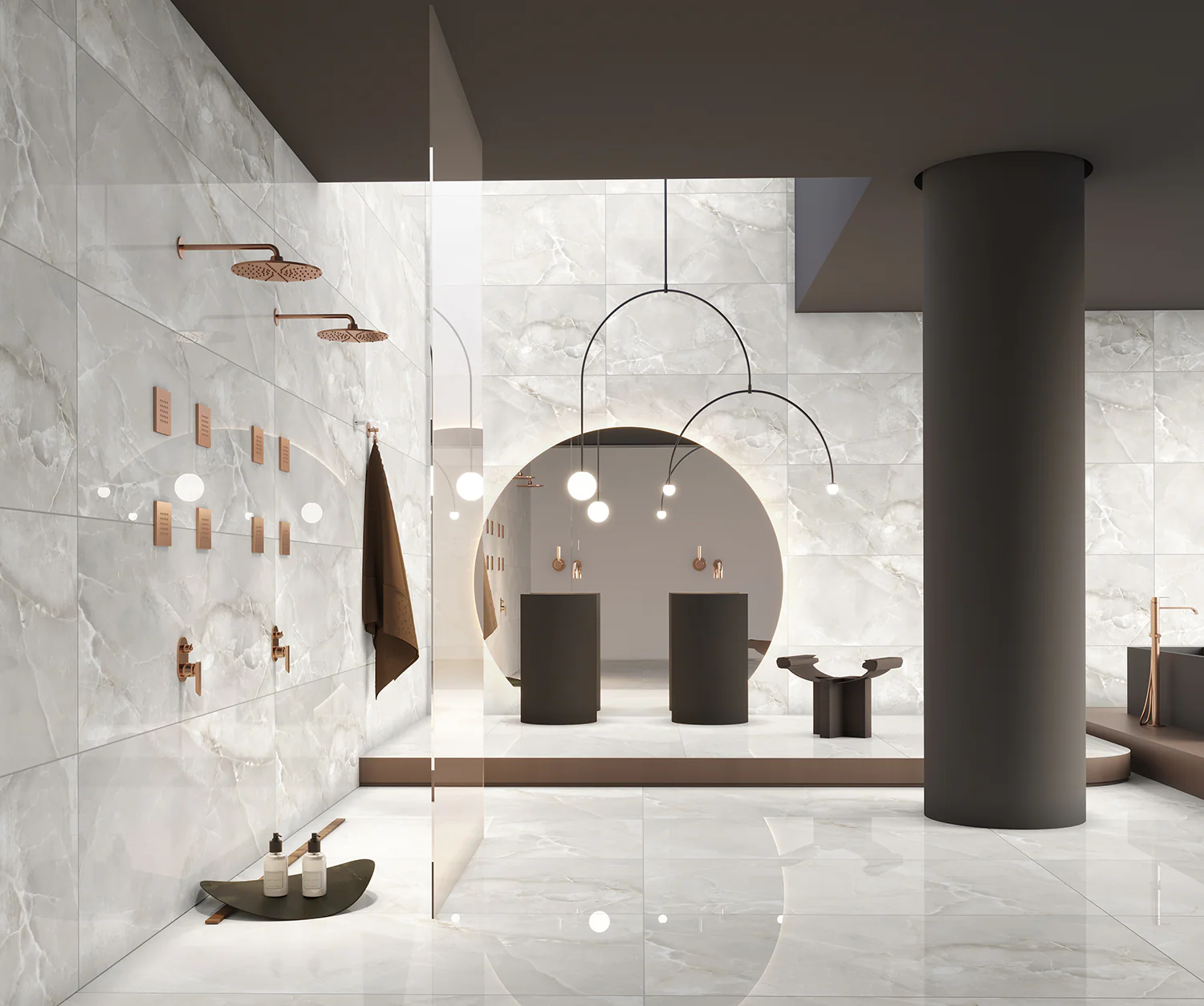 Плитка керамогранитная AZARIO ASPEN ONYX WHITE 60х120 Glossy (P4110821133) — фото №5
