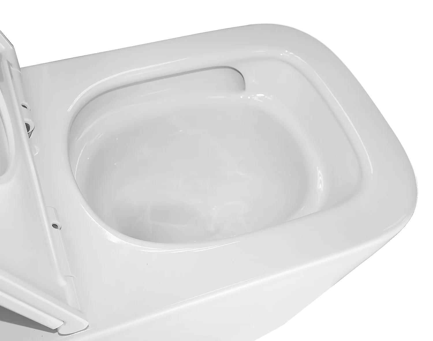 Унитаз подвесной Azario Cascad 525x345x360 безободковый, система смыва «Скрытое Торнадо», в комплекте с быстросъемным сиденьем микролифт (AZ-2303A) — фото №7