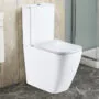Унитаз-компакт Azario MIRADA S 385х620х920 напольный, безободковый в комплекте с бачком и сиденьем микролифт, белый (AZ-1288A) — фото №16