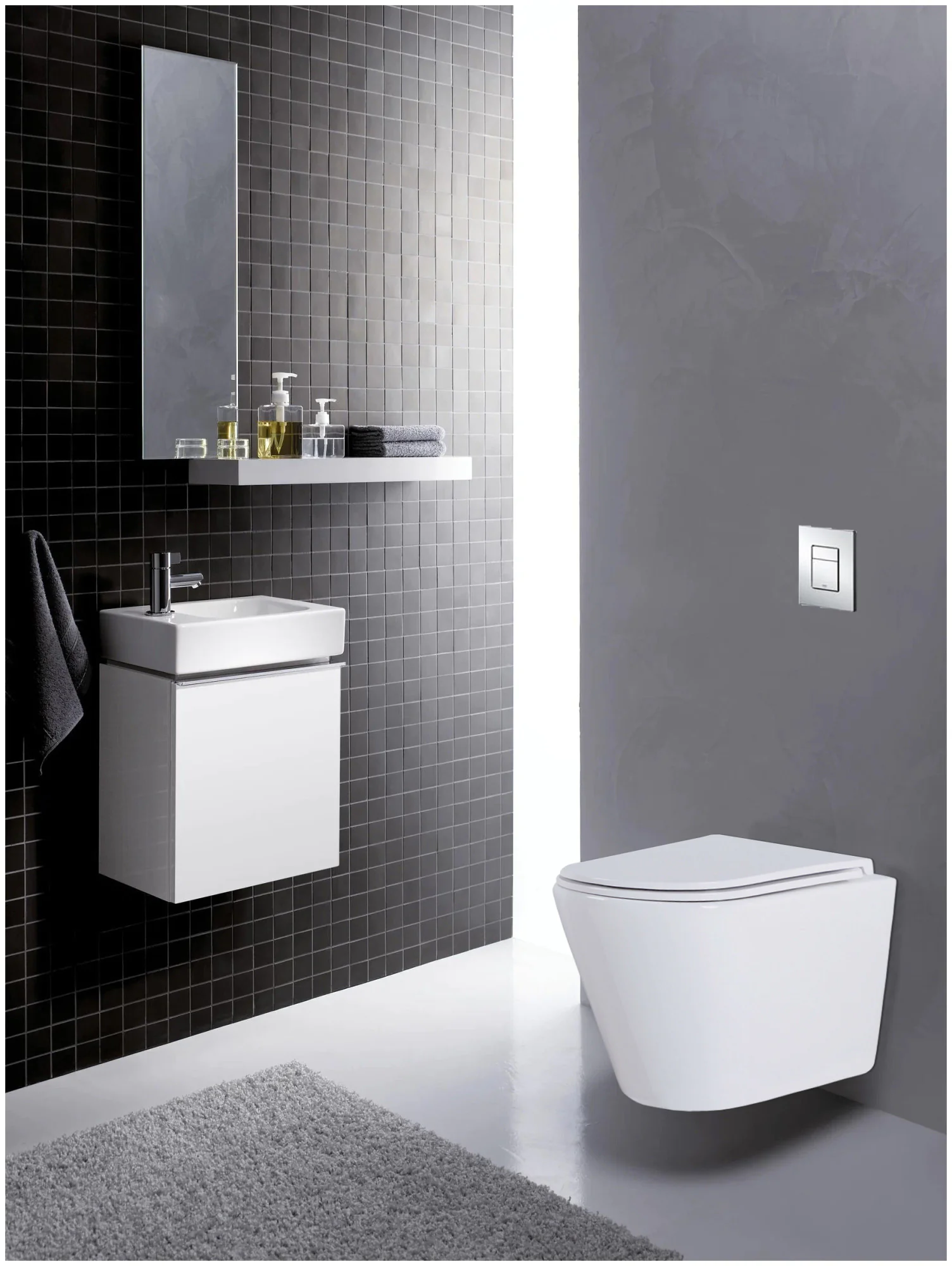 Сет 3 в 1 инсталляция Grohe Rapid SL с клавишей смыва + подвесной унитаз Azario Teramo c быстросъемным сиденьем микролифт (38772001+AZ-0053) — фото №4