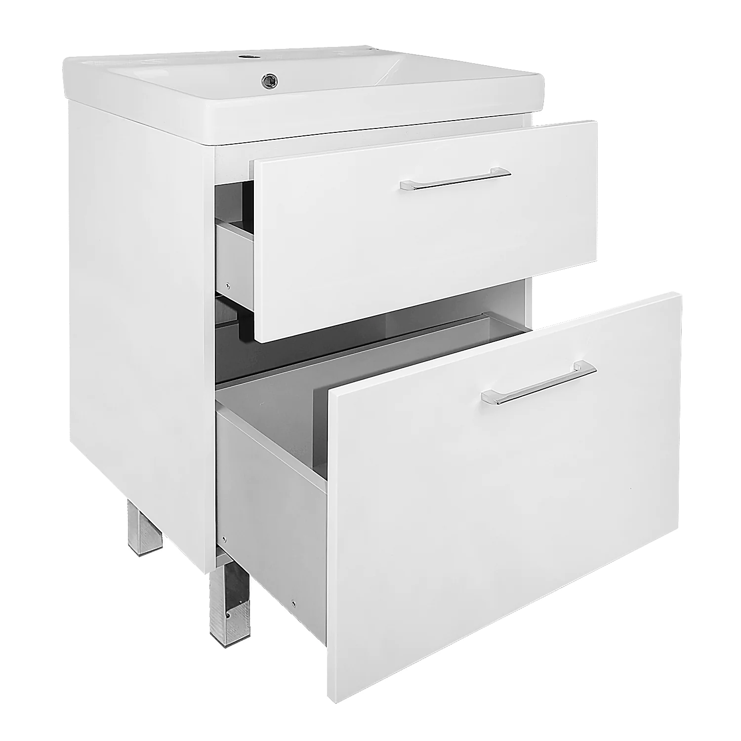 Комплект Azario Тумба Ника 60 Н 610х480х860 напольная, с раковиной Tempo 60 (CS00091368) — фото №3