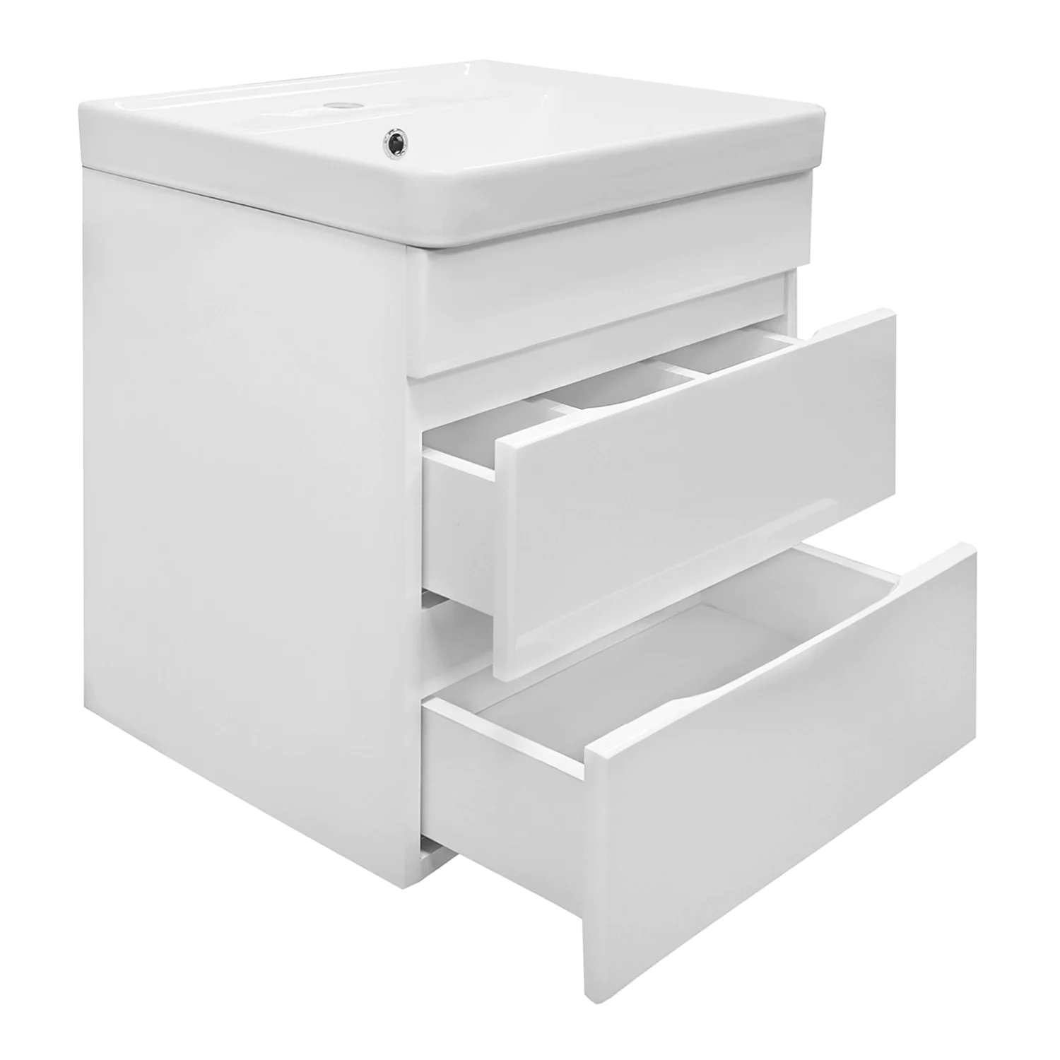 Тумба Azario Эстима 50/2 подвесная БЕЗ РАКОВИНЫ Monte 50 (CS00094628) — фото №2