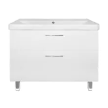 Комплект Тумба Azario Ника 90 Н 900х475х850 напольная, с раковиной Monte 90, белый матовый (CS00089956)