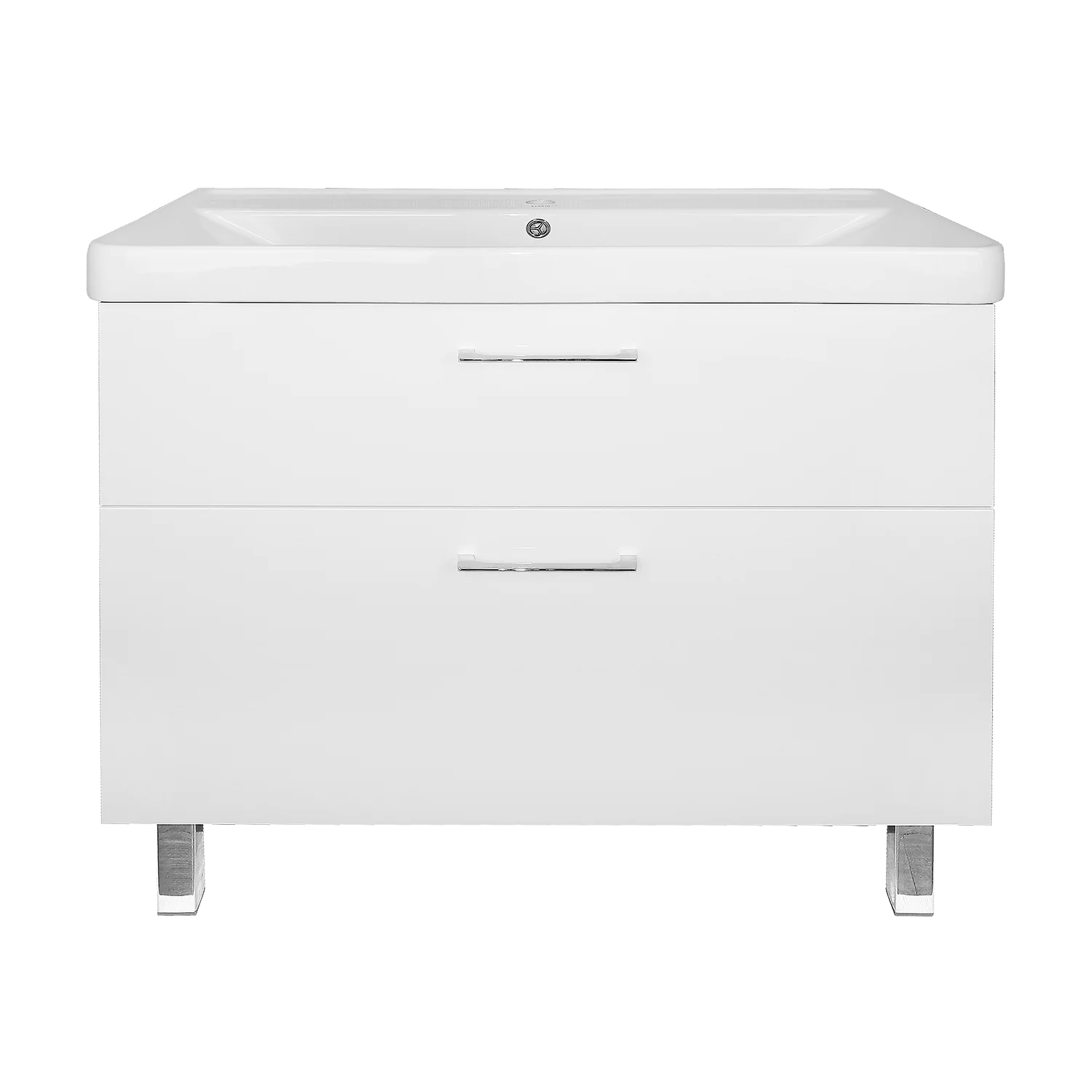 Комплект Тумба Azario Ника 90 Н 900х475х850 напольная, с раковиной Monte 90, белый матовый (CS00089956) — фото №1
