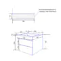 Комплект Azario Тумба Viola 80/2 подвесная ФИСТАШКОВЫЙ под раковину Астория 80 (CS00097142) — фото №8