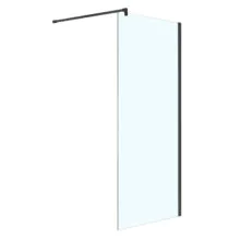 Душевая перегородка Azario CHICAGO Walk-in 1200×1950 прозрачное стекло 8 мм, покрытие EASY CLEAN, цвет профиля черный (AZ-NAR6310 1200 Black)