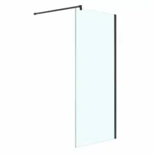 Душевая перегородка Azario CHICAGO Walk-in 700×1950 прозрачное стекло 8 мм, покрытие EASY CLEAN, цвет профиля черный (AZ-NAR6310 700 Black)