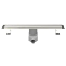 Душевой лоток AZARIO D40 Klasik 1200 мм, регулируемый поворотный слив, пластиковый, решетка и рамка из нержавеющей стали (AZ-CH N 1200 K)