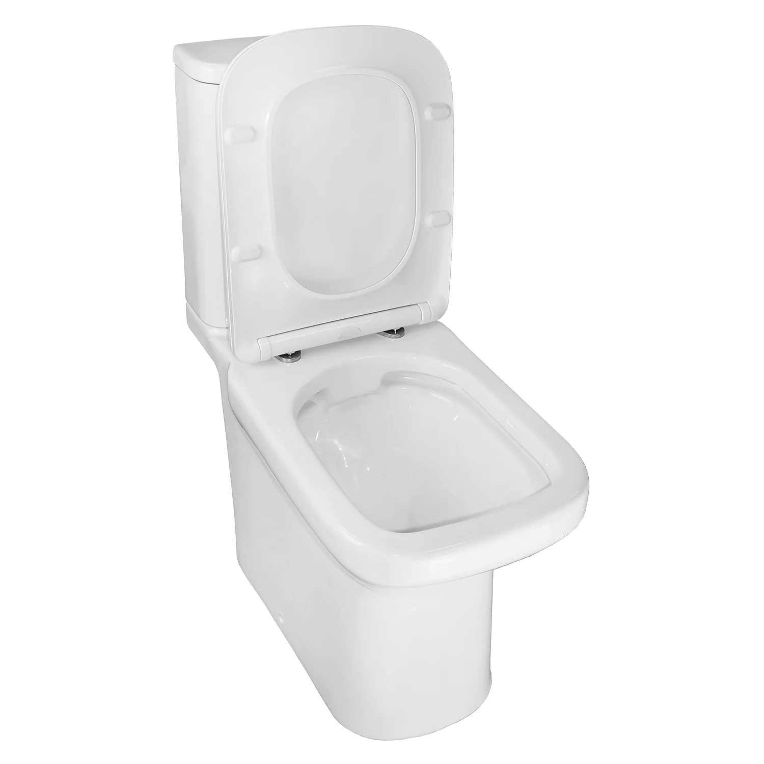 Унитаз-компакт Azario Wandy 350х614х795 напольный, безободковый, с быстросъемным сиденьем микролифт (AZ-56D) — фото №4