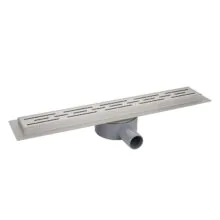 Душевой лоток AZARIO 700 мм, D40(50), 360°, металлическая перфорированная решетка, металлический желоб, комбинированный затвор (AZT3FT01700)