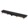 Душевой лоток AZARIO D50 Medium 1050 мм, боковой слив, пластиковый, перфорированная решетка, черный (AZ-CH 1050/50 MC)