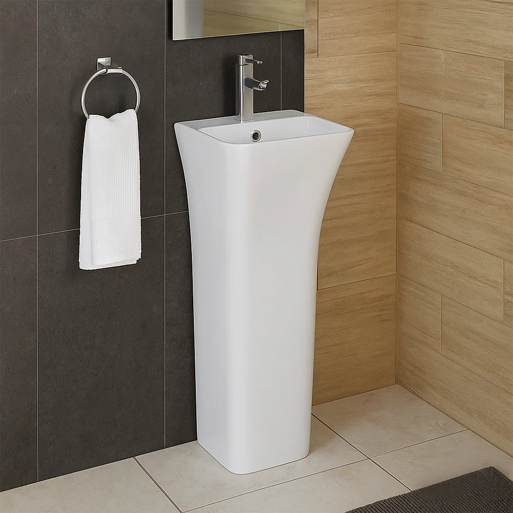 Раковина напольная Azario FRETTA SQUARE 340х340х835 отдельностоящая (AZ-515) — фото №2