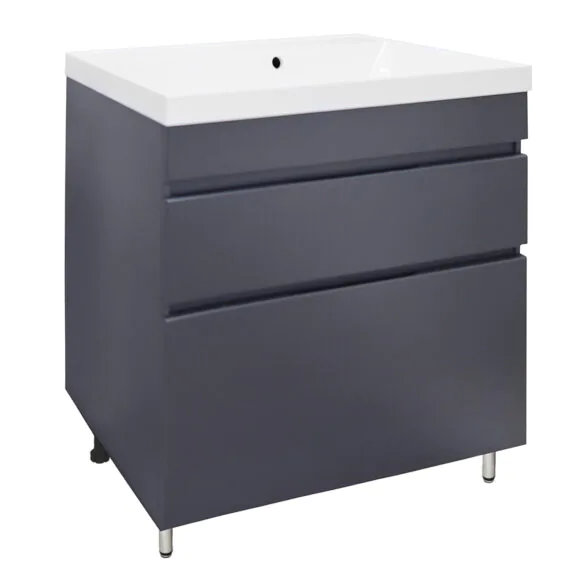 Тумба Azario Эстима 80/2Н напольная БЕЗ РАКОВИНЫ Астория 80 Графит (CS00094552)