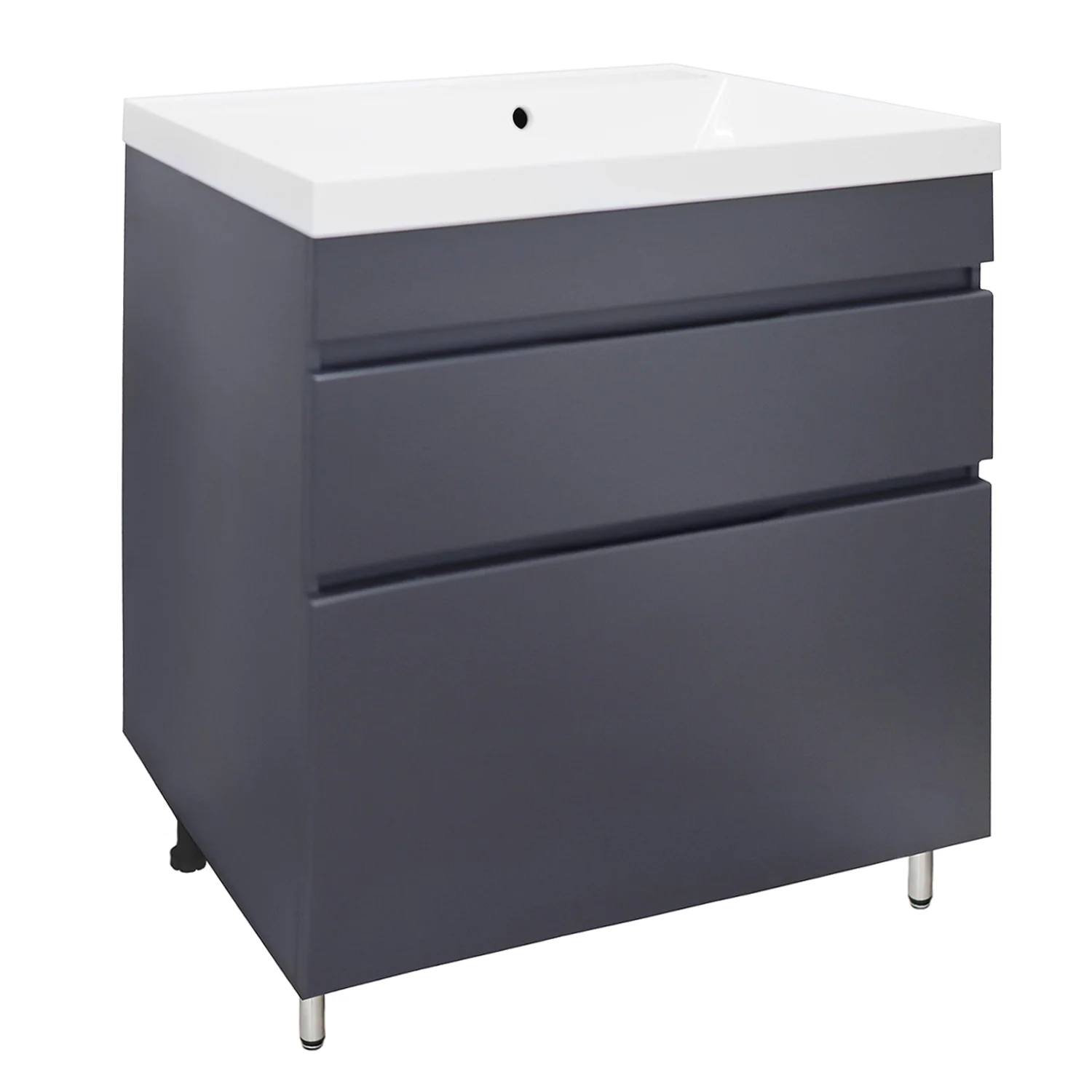 Тумба Azario Эстима 80/2Н напольная БЕЗ РАКОВИНЫ Астория 80 Графит (CS00094552) — фото №1