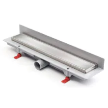 Душевой лоток AZARIO D40 Klasik 650 мм пристенный, боковой слив, пластиковый, рамка и решетка из нержавеющей стали (AZ-CH 650 KN2)