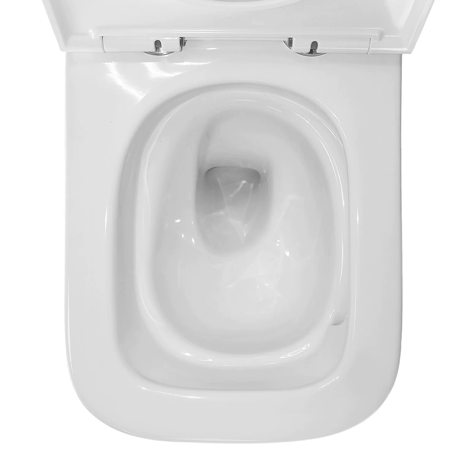Унитаз подвесной Azario Cascad 525x345x360 безободковый, система смыва «Скрытое Торнадо», в комплекте с быстросъемным сиденьем микролифт (AZ-2303A) — фото №8
