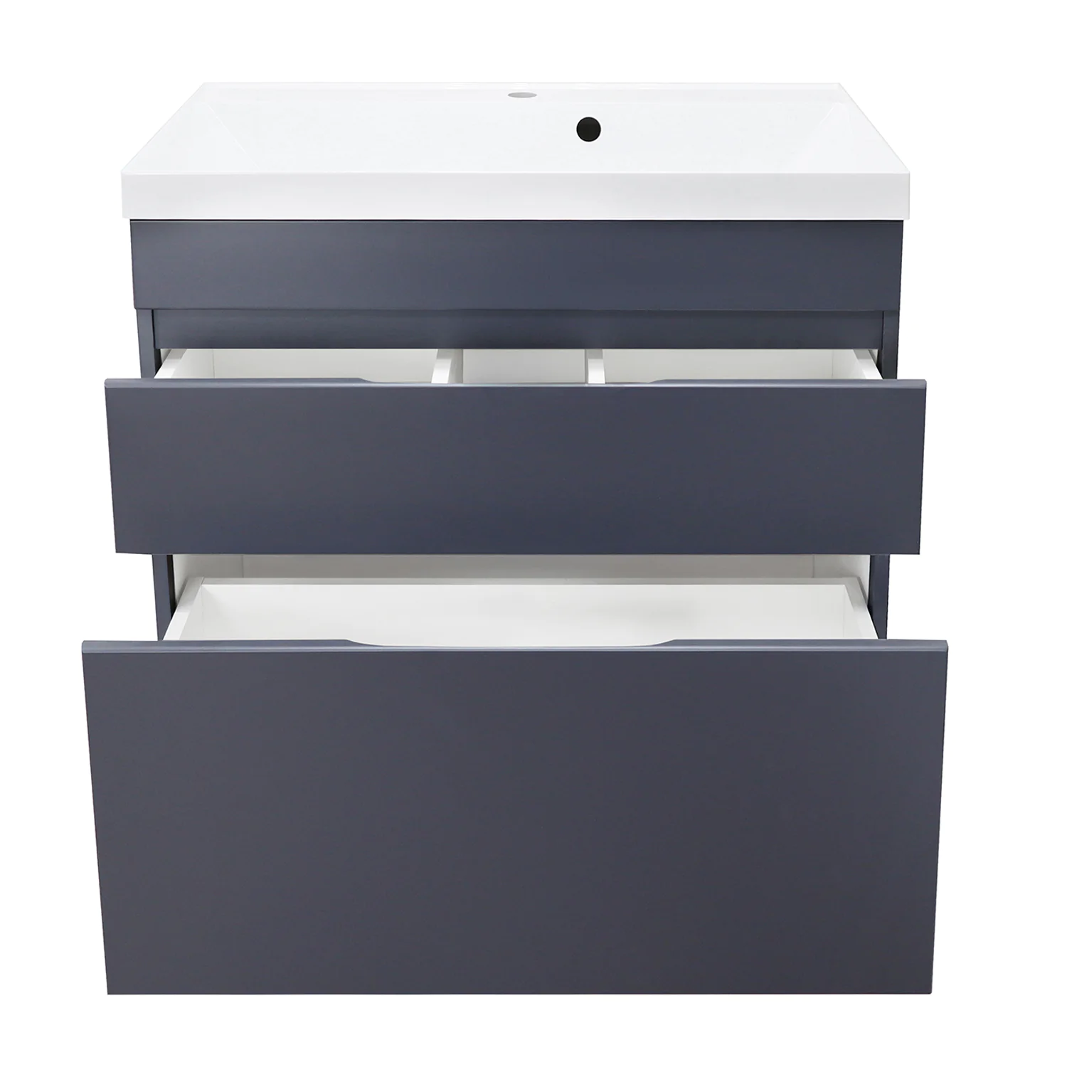 Тумба Azario Эстима 80/2Н напольная БЕЗ РАКОВИНЫ Астория 80 Графит (CS00094552) — фото №3