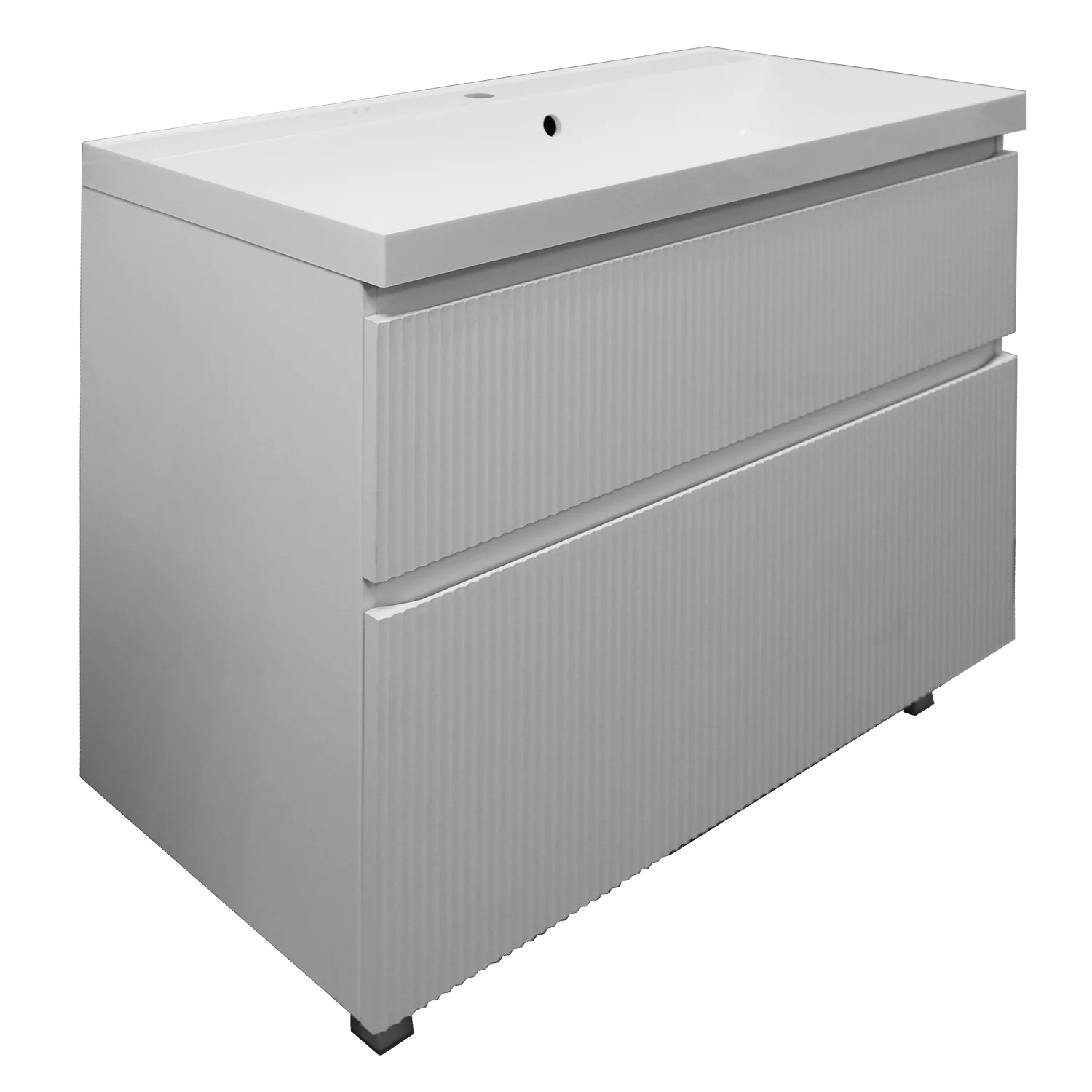 Тумба Azario Viola 100/2Н напольная БЕЛЫЙ МАТОВЫЙ БЕЗ РАКОВИНЫ Астория 100 (CS00096734) — фото №2