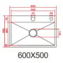 Кухонная мойка AZARIO NICOLE 600х500х220 нержавеющая сталь, в комплекте сифон, диспенсер, коландер, черный соты (AZB6050H) — фото №4