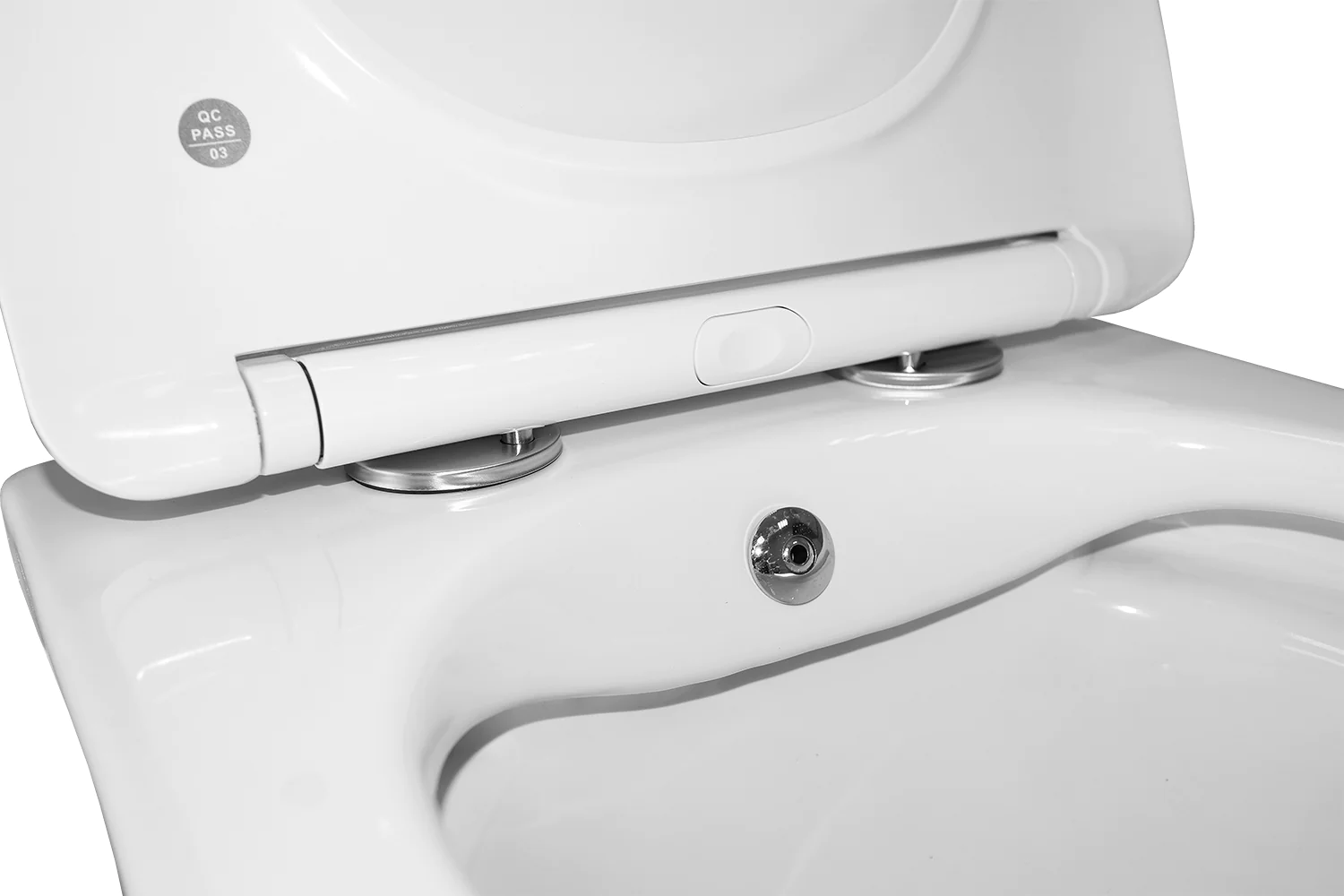 Унитаз подвесной Azario Hugo 350х480х363 c функцией биде, безободковый, с быстросъемным сиденьем микролифт (AZ-10007) — фото №7
