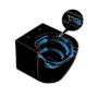 Унитаз подвесной Azario Grado 370х490х360 безободковый, система антивсплеск (Торнадо), с быстросъемным сиденьем микролифт, черный матовый (AZ-0046-UQ1-MB) — фото №12