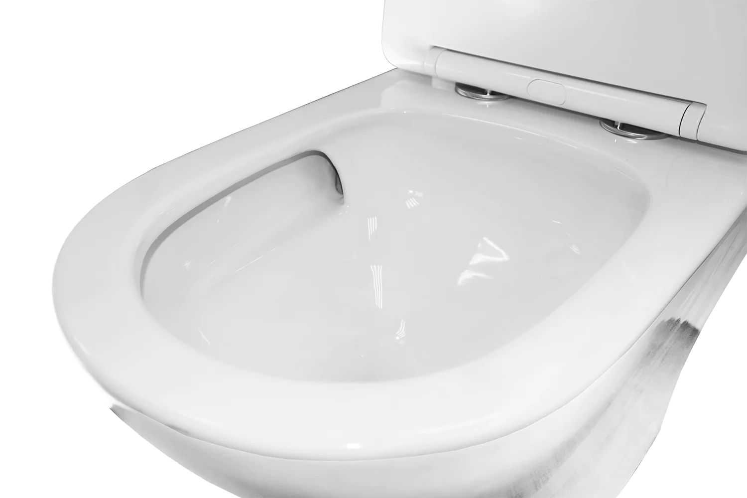 Унитаз-моноблок AZARIO Terni 670x350x760 слив «Торнадо», быстросъемное сиденье микролифт (AZ-8618T) — фото №8