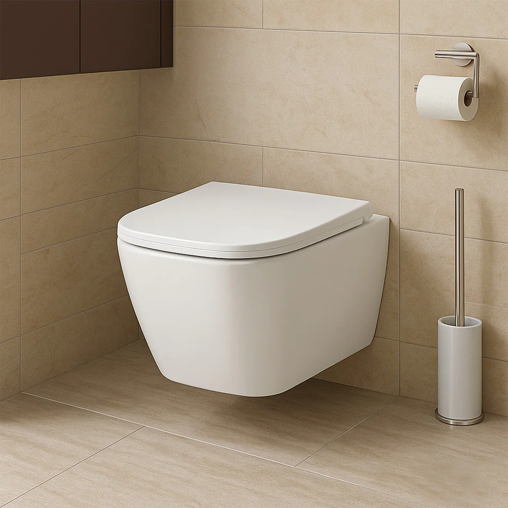Унитаз подвесной Azario Cascad 525x345x360 безободковый, система смыва «Скрытое Торнадо», в комплекте с быстросъемным сиденьем микролифт (AZ-2303A) — фото №16