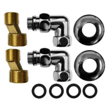Угловое соединение для полотенцесушителей Azario уголок со сгоном 3/4″х1/2″, хром (4670078531650)