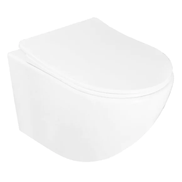 Унитаз подвесной Azario PRO 360х480х3500 безободковый, c быстросъемным сиденьем микролифт полипропилен (CS-1049SB)